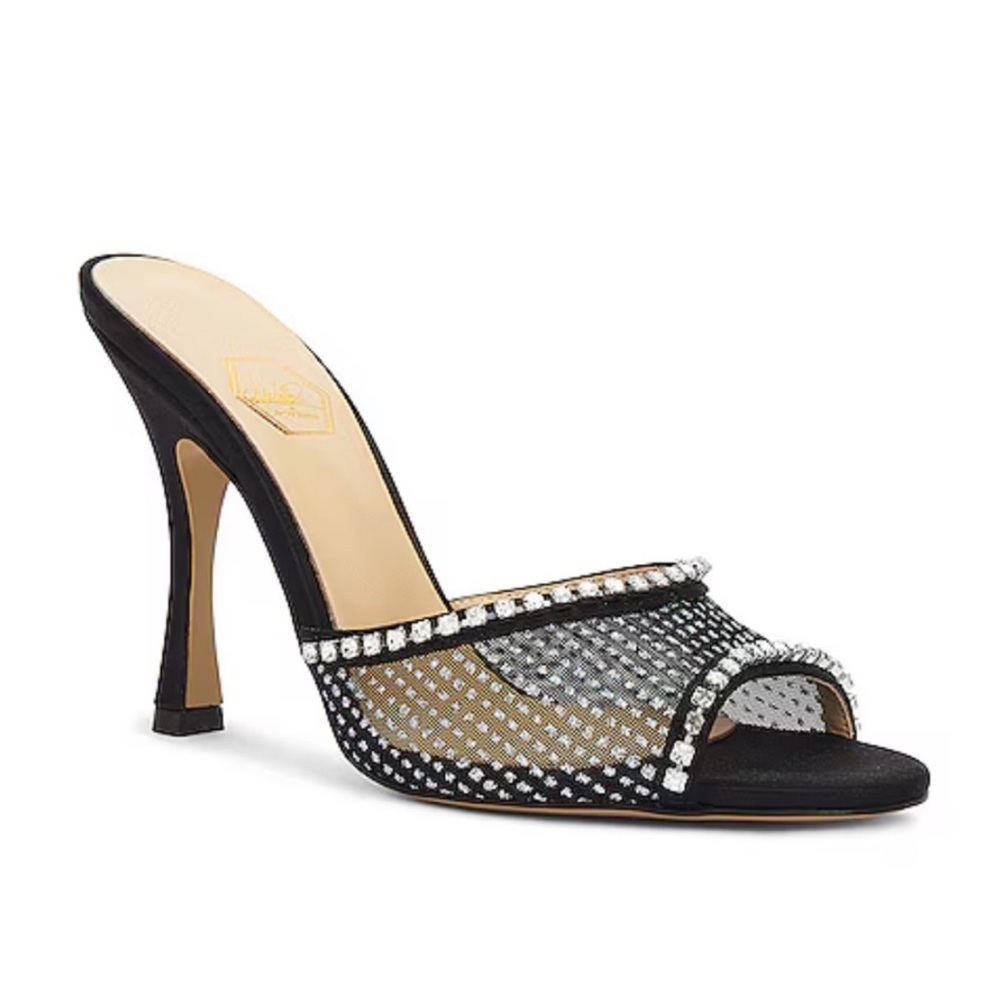 Nalebe by Amina Means Stellar Mule With Stones in Black Sz 7